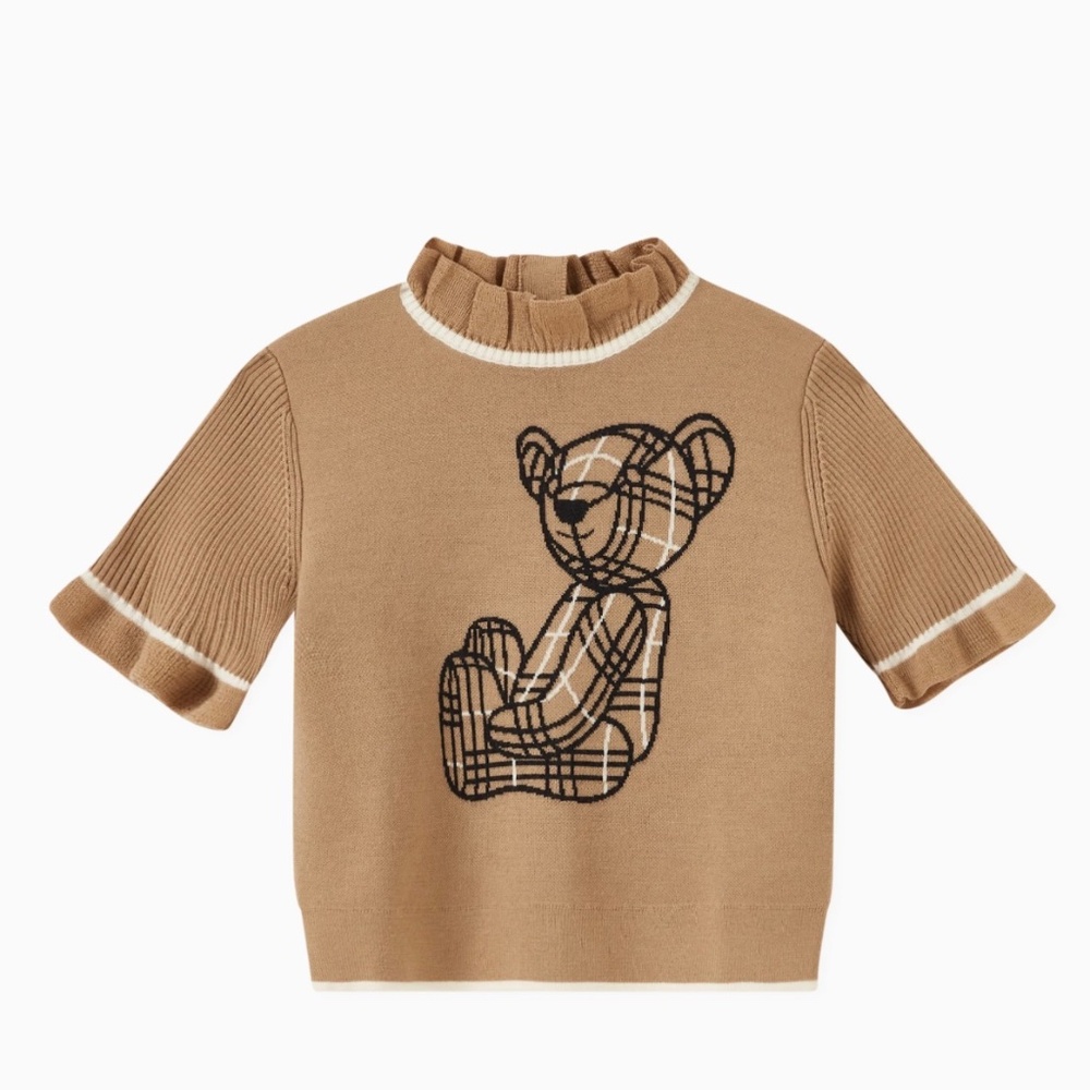 Burberry Girls Avrile Bear Sweater